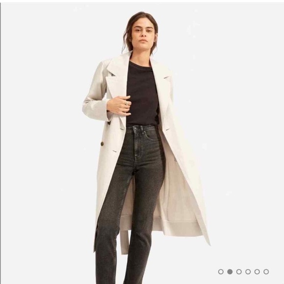 Everlane The Drape Trench Coat Jacket Sandstone Lightweight NWT - Picture 2 of 16